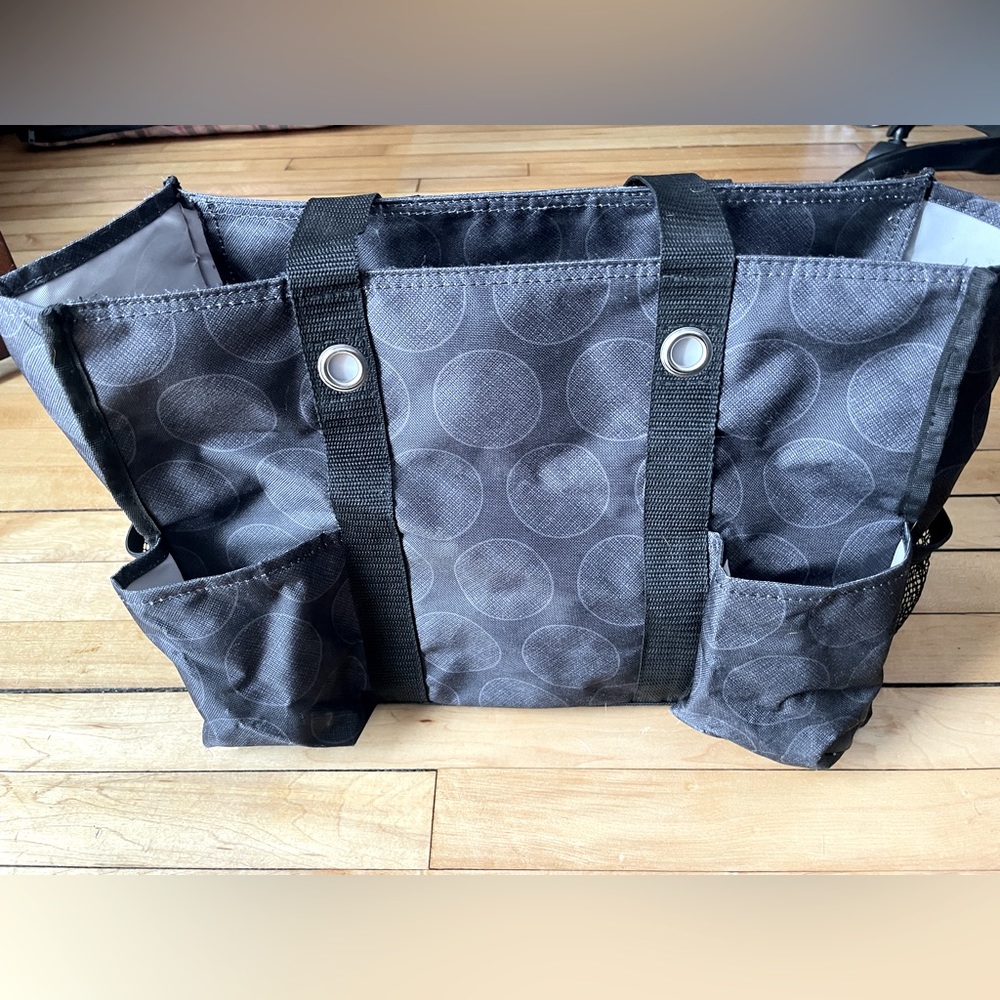 Thirty-one Organizing Utility Tote in Black swirl print